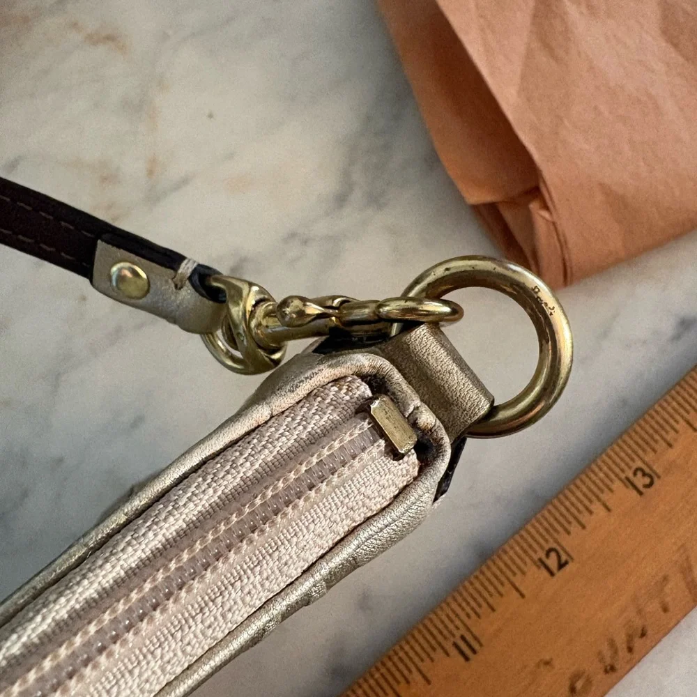 Coach Signature Metallic Wristlet - Picture 10 of 16